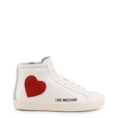 Love Moschino Damen Herz Sneakers - Weiss