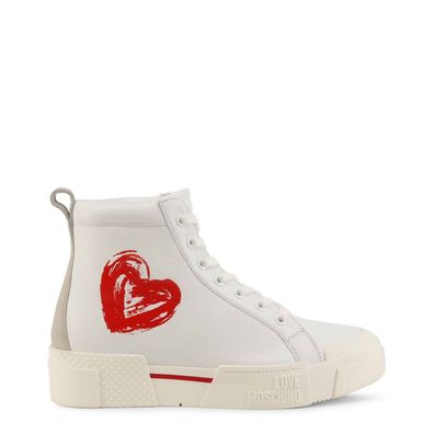 Love Moschino Damen High Top Sneakers - Weiss