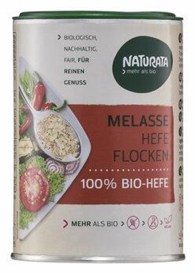 Naturata 3x Melasse Hefeflocken, 100 % Bio-Hefe 100g