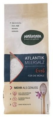 Naturata 6x Atlantik Meersalz, grob für die Mühle 500g