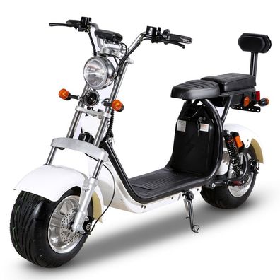 Elektro Roller CP1.6 Alu-Felgen Motorroller 45km/ h Harley Scooter Weiss CitiCoco