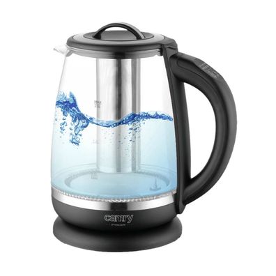 Glaswasserkocher 2,0L mit Teeeinsatz und Temperaturregelung Kleingeräte Küche