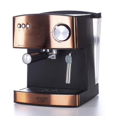 Espressomaschine Kaffeemaschine Cappuccinomaschine mit Milchaufschäumer Adler