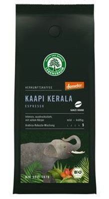 Lebensbaum 6x Kaapi Kerala Espresso, ganze Bohne 250g