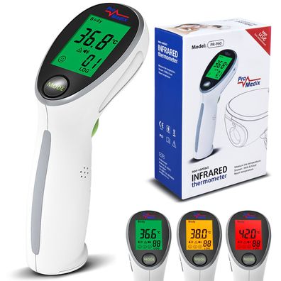 Infrarot Kontaktlos Fieber Thermometer mit digitalem 3 Farben Alarm Display IP22