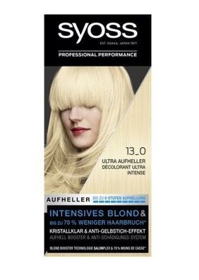 Verbessern Sie Ihr blondes Haar mit Syoss Aufheller 13-0 Ultra