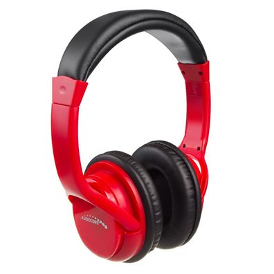 Bluetooth Kopfhörer Over-Ear Lautstärkeregelung Kopfband AUX-Anschluß Rot