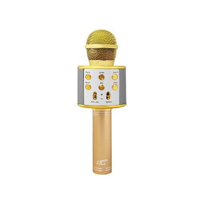 Bluetooth Drahtloses Mikrofon Karaoke Lautsprecher Aufnahmefunktion Gold