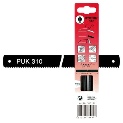 PUK 310 Sägeblätter Universal für Metall, Holz etc. (12 Stück)