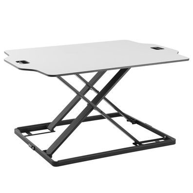 Schreibtischaufsatz Tischplatte Sitz-Steh Schreibtisch für Monitor Laptop Weiß