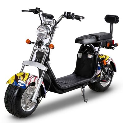 Elektro Roller CP1.6 Elektroroller Motorroller 45kmh Harley Scooter Graphiti CitiCoco