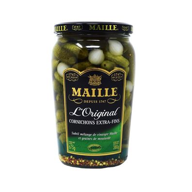 Maille Mini Gurken Cornichons Extra Fein – Französische Delikatesse, 675g Genuss!