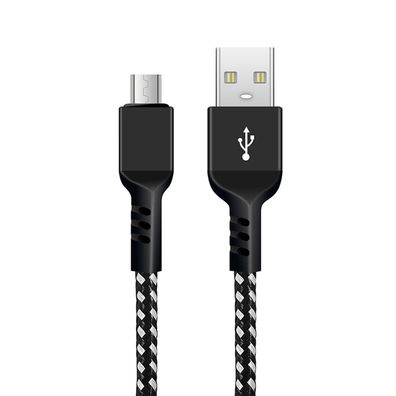 1m Micro USB Ladekabel Schnellladekabel Fast Charge Kabel Nylon Datenkabel
