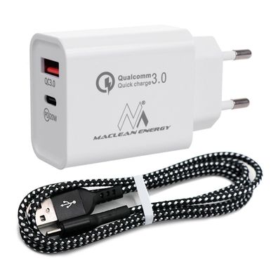 Ladegerät Kabel USB Typ-C Netzladegerät Schnellladetechnologie 20W Quick Charge