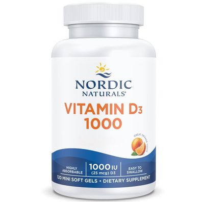 Nordic Naturals, Vitamin D3, Orange, 1000IU, 120 Weichkapseln