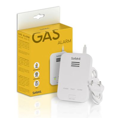 Gasmelder für Methan und Erdgas LNG Alarm Alarmsignalisierung 230V SafeMi
