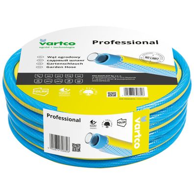 4 lagiger Wasserschlauch Flexibel UV Beständig Blau Vartco Professional 25 bar