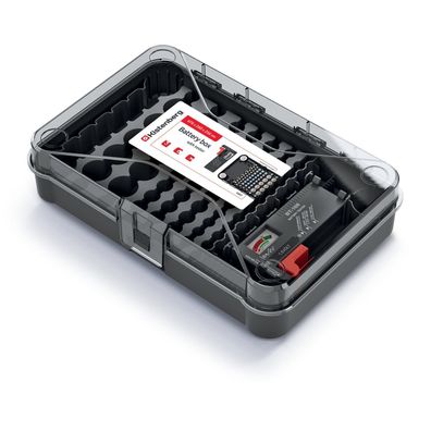 Batteriebox Sortierbox Aufbewahrungsbox Organizer Batterietester mit 85 Fächer