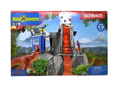 schleich 42564 Dinosaurs Große Vulkan Expedition, Dinosaurier Spielzeug Set * unv