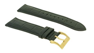 Candino | Chrono Uhrenarmband 22mm Leder schwarz Krokoprägung | C4518
