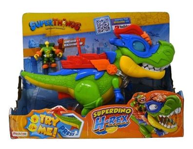 Superthings H-REX Superdino beweglicher Helden-Dinosaurier mit Licht- und Sound