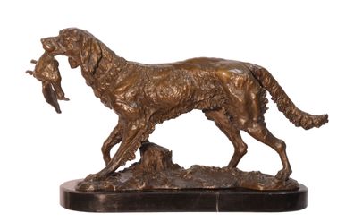 Bronzen BEELD VAN EEN Jachthond