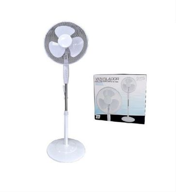 Gerimport staande ventilator 3 snelheden 40 cm 45 watt Wit