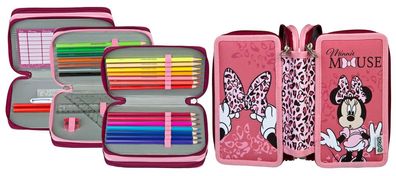 Minnie Mouse School Etui 3 Laags met Inhoud