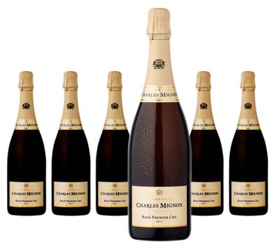 6 x Charles Mignon Brut Premier Cru Rosé Champagne