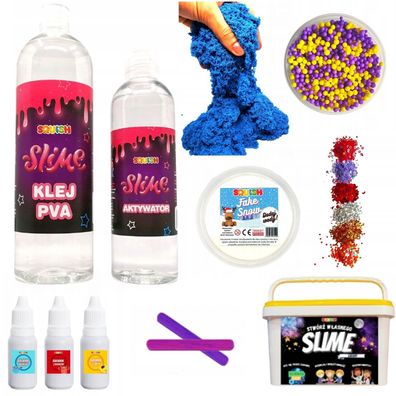 Bastellsets Creativset Kinder Spielzeug Set Slime Galaxy Slimebox 18 Teile DIY