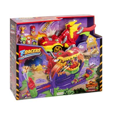 Kinder Spielset T-Racers Dragon Loop Dragon Action Figur Tiki Twist Launcher