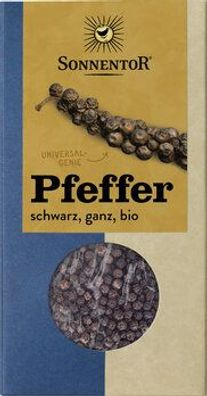 Sonnentor 3x Pfeffer schwarz ganz, Packung 55g