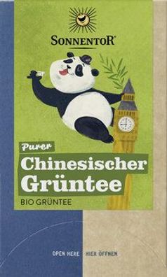 Sonnentor 6x Purer Chinesischer Grüntee, Doppelkammerbeutel 27g