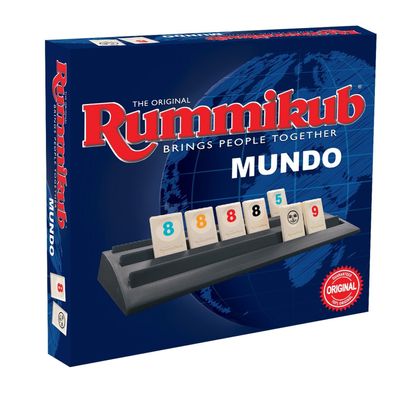 Brettspiel Rummikub Mundo Blue Blue TM Toys logisches Familien Spiel Spielzeug