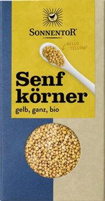 Sonnentor 6x Senfkörner gelb ganz, Packung 120g