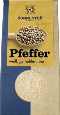 Sonnentor 3x Pfeffer weiß gemahlen, Packung 35g