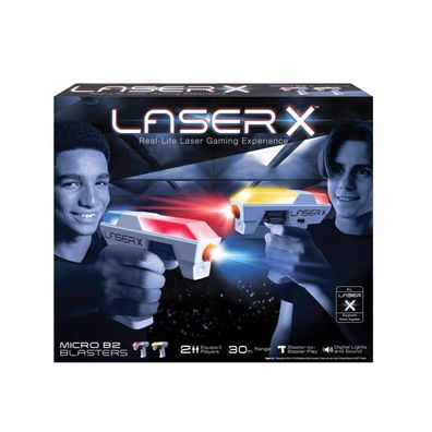 Spielzeug Laser X Micro Blaster Infrarot Pistole Lichteffekten 2er Set