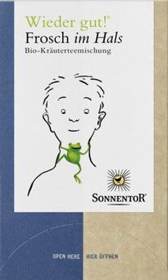 Sonnentor 3x Frosch im Hals® Tee Wieder gut!®, Doppelkammerbeutel 27g