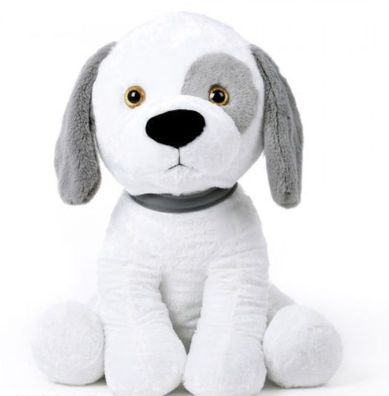 Pluche Hond 50 cm Wit Grijs