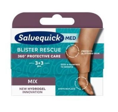 Salvequick Blister Rescue Palce, 6 Stk. - Heilende transparente Pflaster