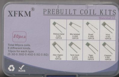 Coil Kit 8 in 1 Fertigwicklungen A1 verschiedene Stärken Selbstwickler Coil