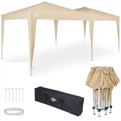 Easy Up Vouwtent Paviljoen Partytent beige 3x6 mtr