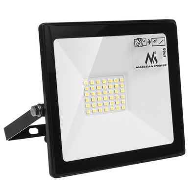 Lampe LED Fluter IP65 Außenbeleuchtung Licht Slim 2400lm 3000K 30W Warmweiß