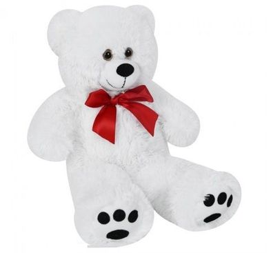 Monzana Teddybeer Pluche 50cm Wit