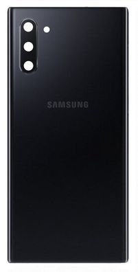 Original Samsung Galaxy Note 10 N970F Akkudeckel Backcover Aura Black Akzeptabel