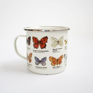 Gift Republic Butterflies Emaille Mok