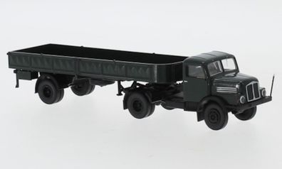Brekina H0 1/87 71401 IFA S 4000-1 Pritschen-SZ dunkelgrün, schwarz, 1960, - NEU