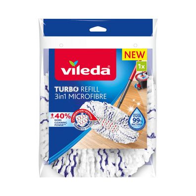 Vileda Turbo Microfaser Ersatzpad für 3in1 Microfaser Ersatzlappen 3in1 40%
