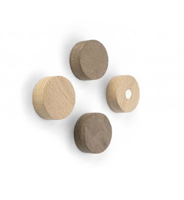 Trendform Magnetisch Houten Rond set van 4 verschillende