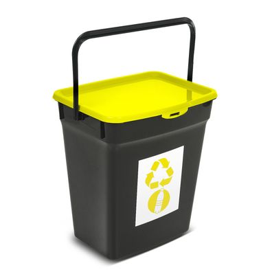 Müllbehälter Mülltrennsystem Abfalltrennung Abfallbehälter für Kunststoff Gelb